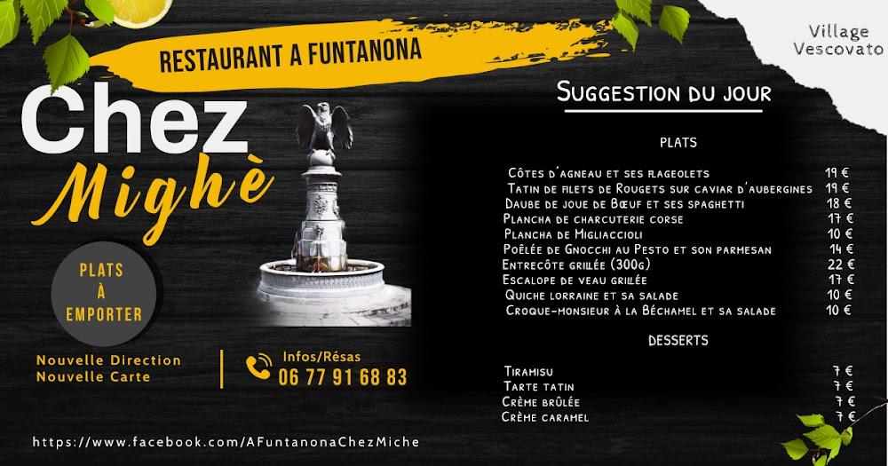 Restaurant A Funtanona - Chez Michè - Menu Image 2